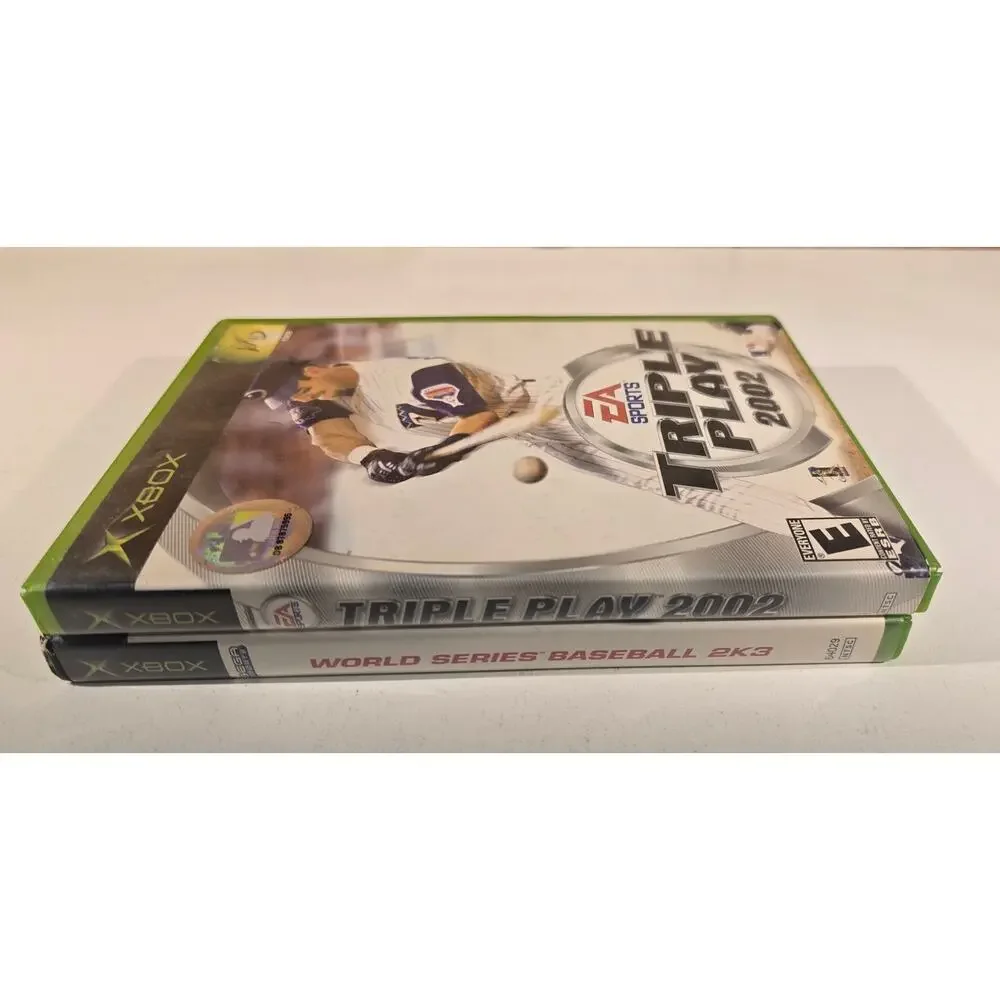 World Series Baseball 2K3 Triple Play 2002 Original Xbox Game Lot CIB